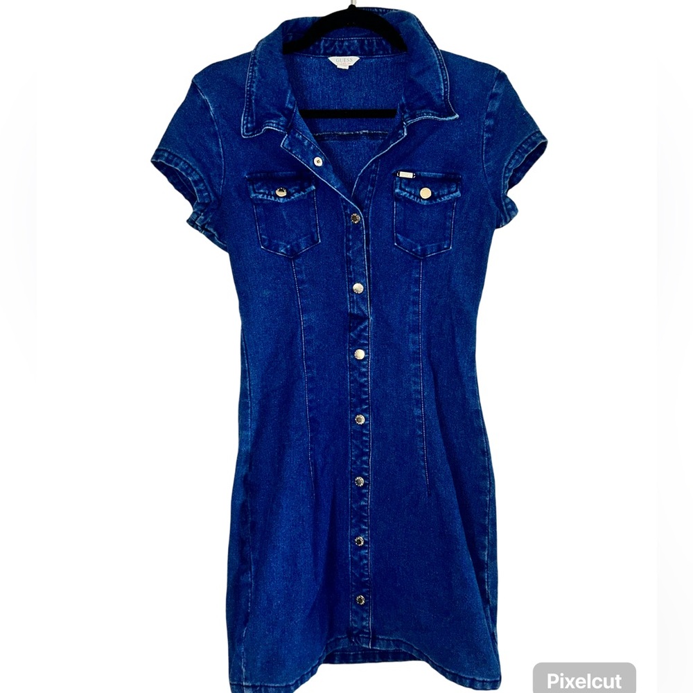 GUESS DENIM DRESS- Button-Up
